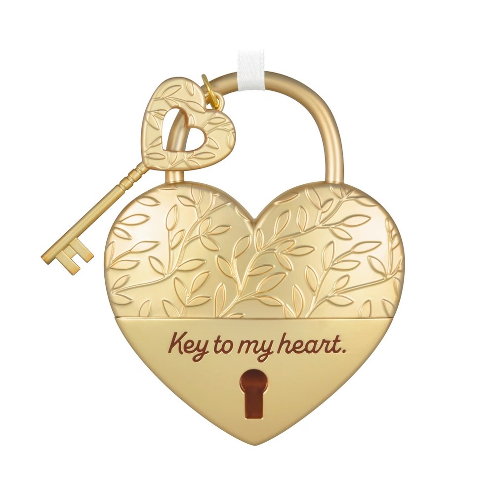Hallmark Keepsake 2025 Key to My Heart Christmas Ornament Gold Die-Cast Metal